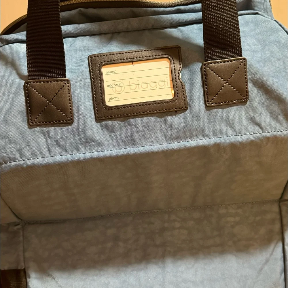Blue and Gray Garment Bag for Storage and Organization